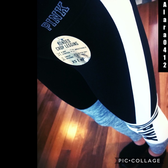 VS PINK ULTIMATE BONDED CROP LEGGINGS XS LIMTED ED - Picture 3 of 8